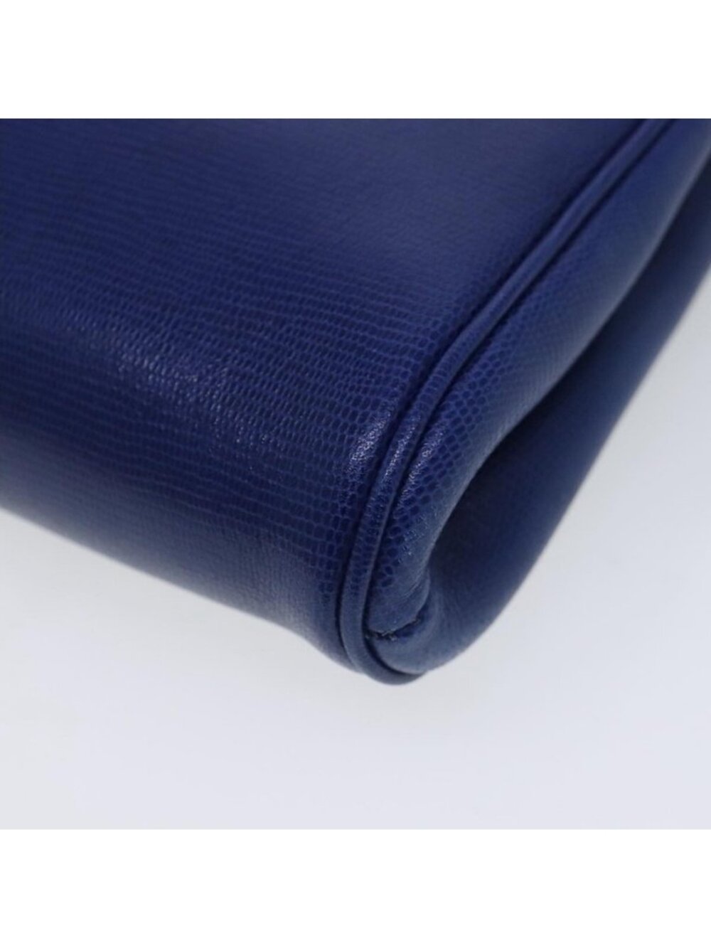 Authentic CELINE Shoulder Bag Leather Blue Gold - Picture 6 of 16